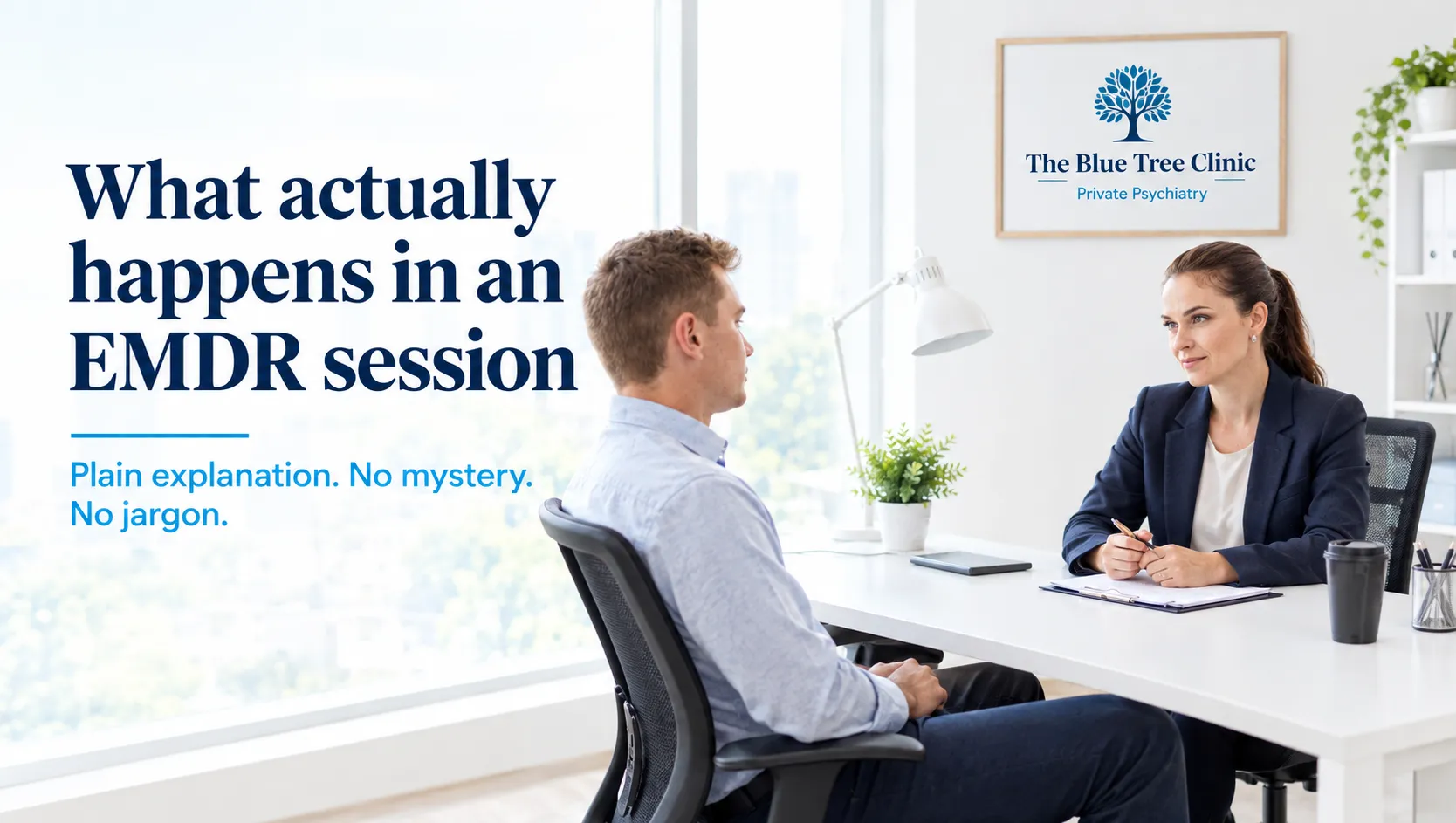 EMDR therapy session in progress at a London clinic
