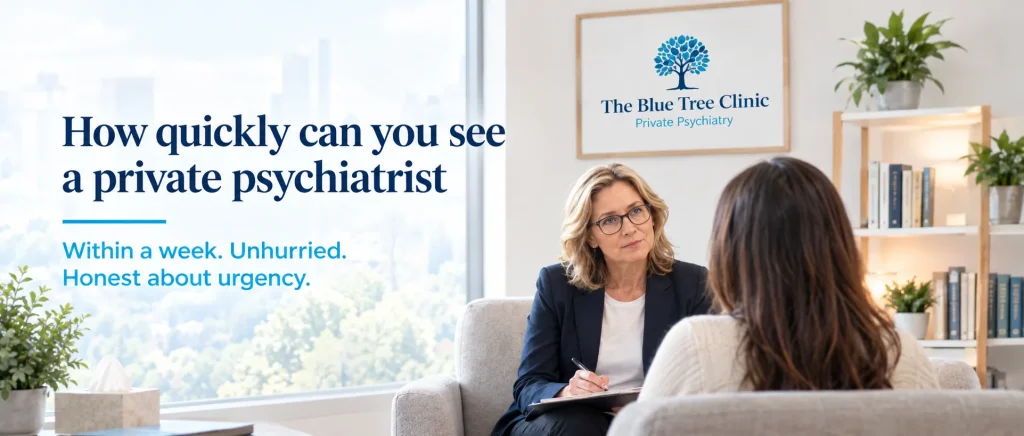 Booking a private psychiatry appointment in London